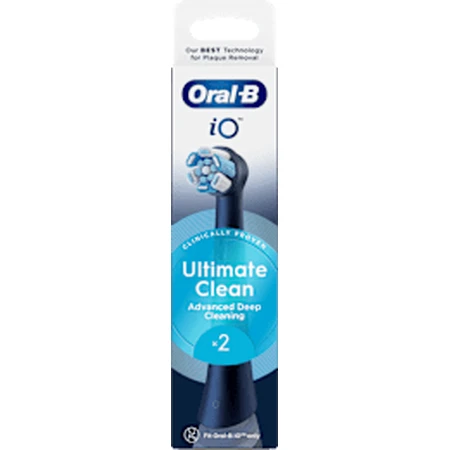 Oral-B IO Ultimate Clean Bürstenreserven IO Ultimate Clean Schwarz, 2 Stück