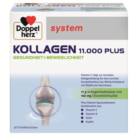 Kollagen 11.000 Plus, 36 unidose vials, Doppelherz