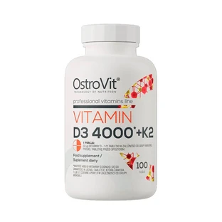 Vitamin D3 4000 IU şi Vitamina K2, 100 tablete, OstroVit   