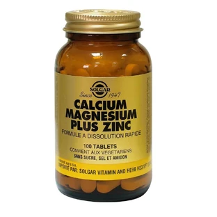 Solgar Calcium, Magnesium und Zink Plus Os et Cartilages Vitalité 100 Tabletten