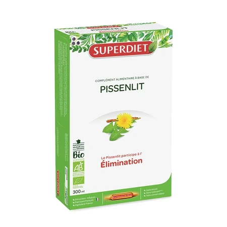 Superdiet Dandelion Bio Elimination 20 Ampules Drainage Et Élimination 15ml