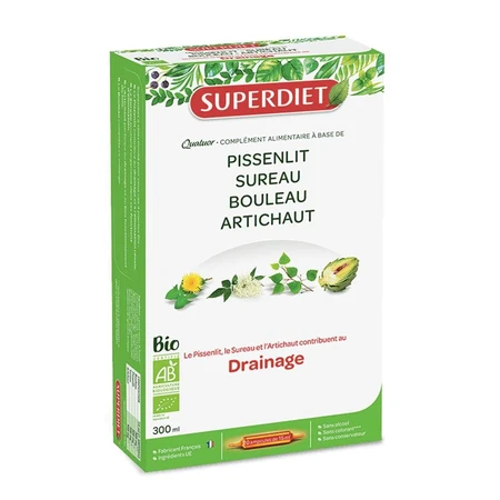Superdiet Quatuor Drainage 20 Ampoules