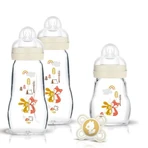 Mam Set of glass baby bottles 0 months +