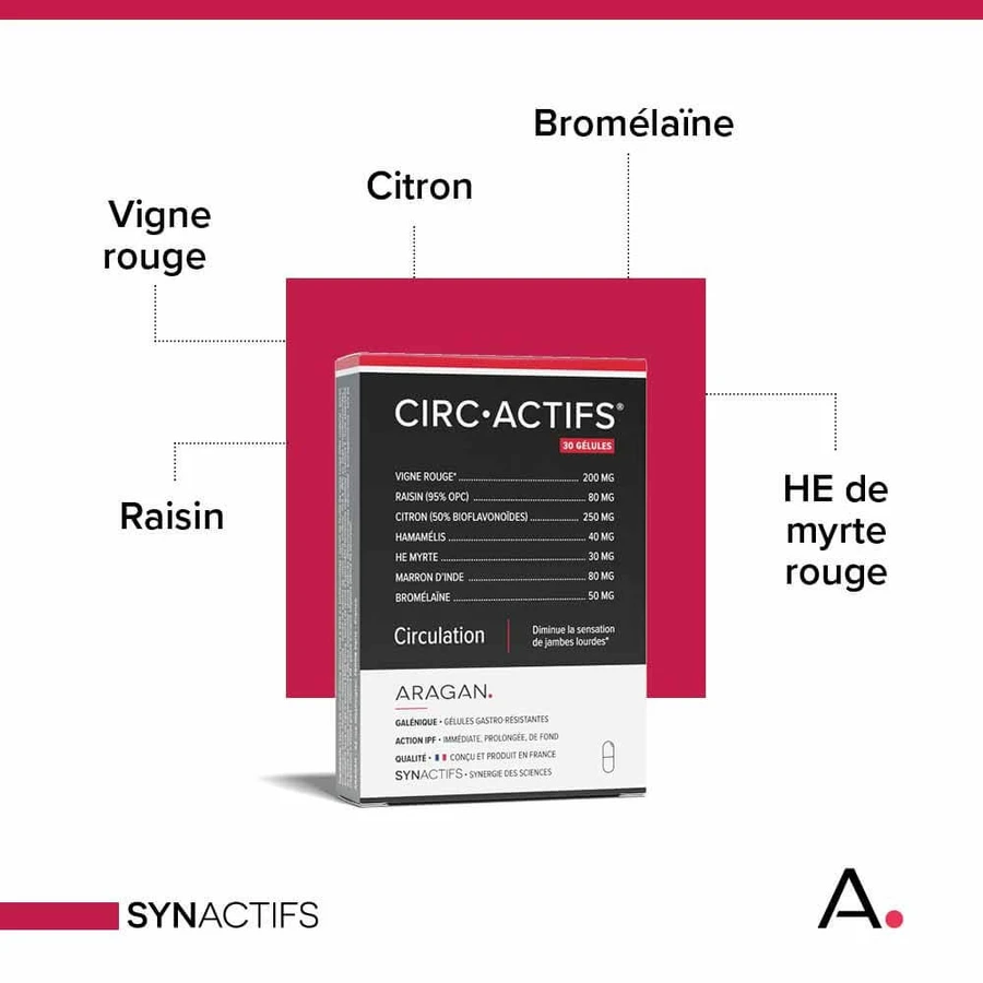 Aragan Synactifs CircActifs Circulation 30 Capsules