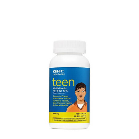 Multivitamine für Jungen 12-17 Jahre, Teen Milestones (200812), 120 Tabletten, GNC