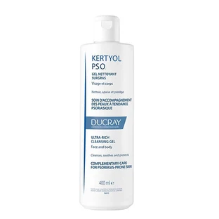 Ducray Kertyol P.S.O Gel limpiador facial y corporal para psoriasis, 400 ml