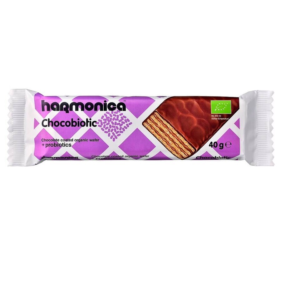 Bio-Napolitana in Schokolade verpackt mit Probiotika, 40 gr, Harmonika