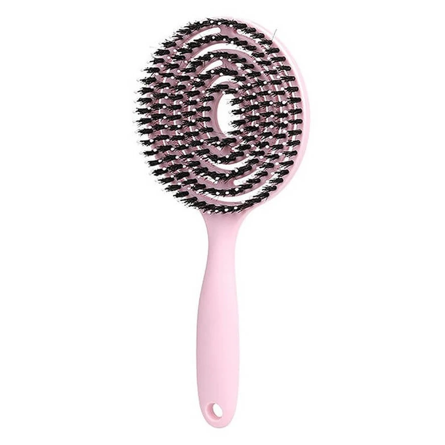 Ecarla Cepillo con cerdas para masajear y desenredar el cabello Rosa