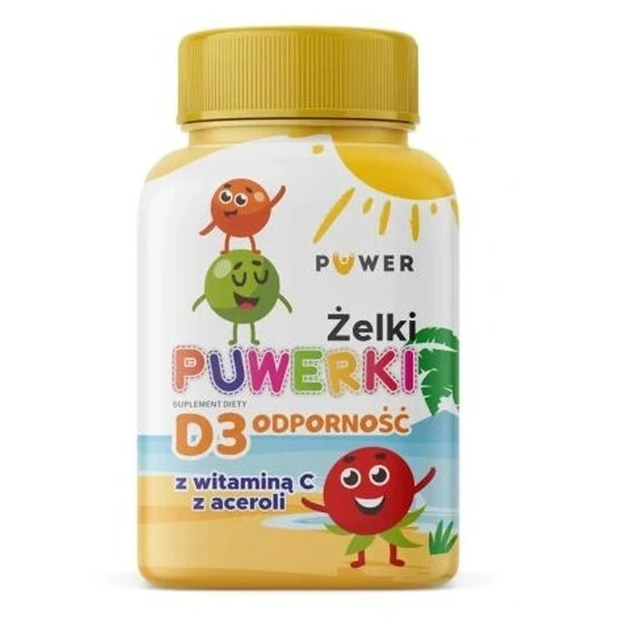 Puwerki D3 Immunity gels met vitamine C uit acerola, 50 stuks