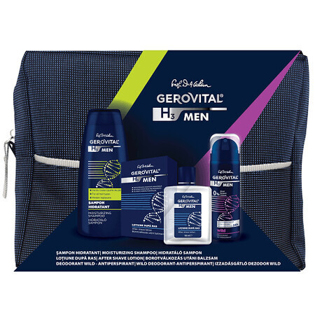 Oferta Pachet Șampon hidratant, Loțiune după râs și Deodorant Wild Gerovital Men H3, Farmec