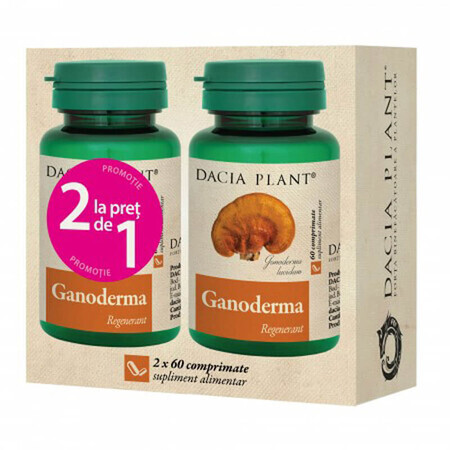 Offerta Pacchetto Ganoderma, 2x60 cps, Pianta Dacia