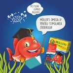 Omega-3 fish with lime and strawberry flavour, 36 jellies, Möller's