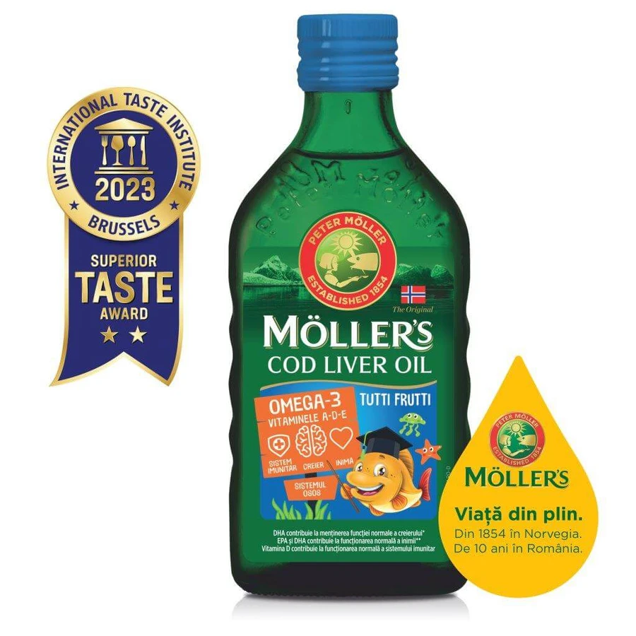 Omega 3 Lebertran Tutti-Frutti-Geschmack, 250 ml, Möller's
