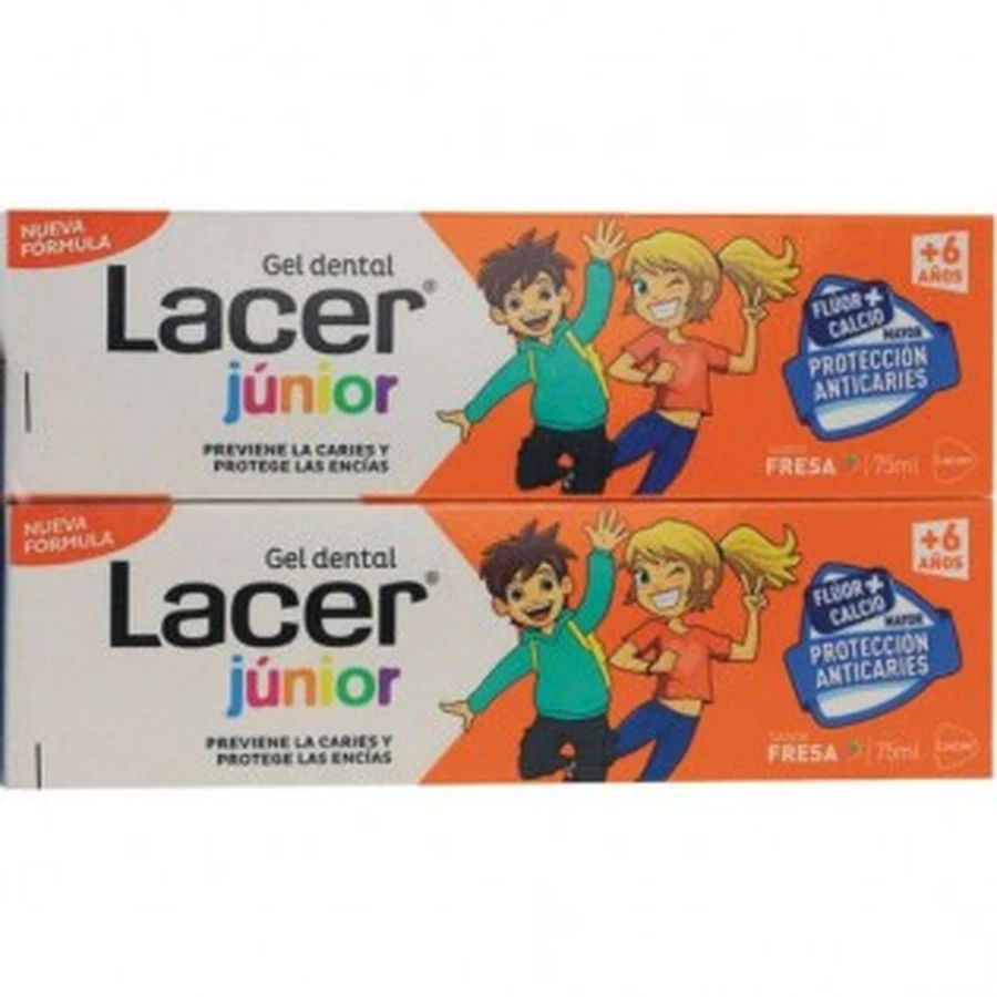 Lacer Duplo Junior Erdbeer-Zahnpasta 2x75ml