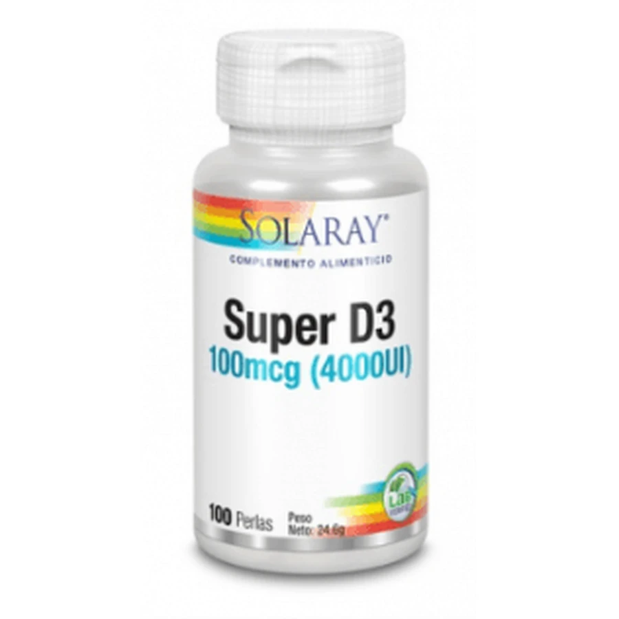 Solaray Super D3 100mcg 4000IUI 100 pearls
