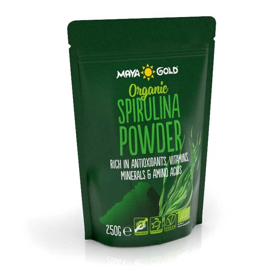 Poudre de spiruline bio, 250 gr, Maya Gold