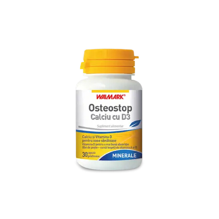 Osteostop, Calciu cu D3, 30 capsule, Walmark