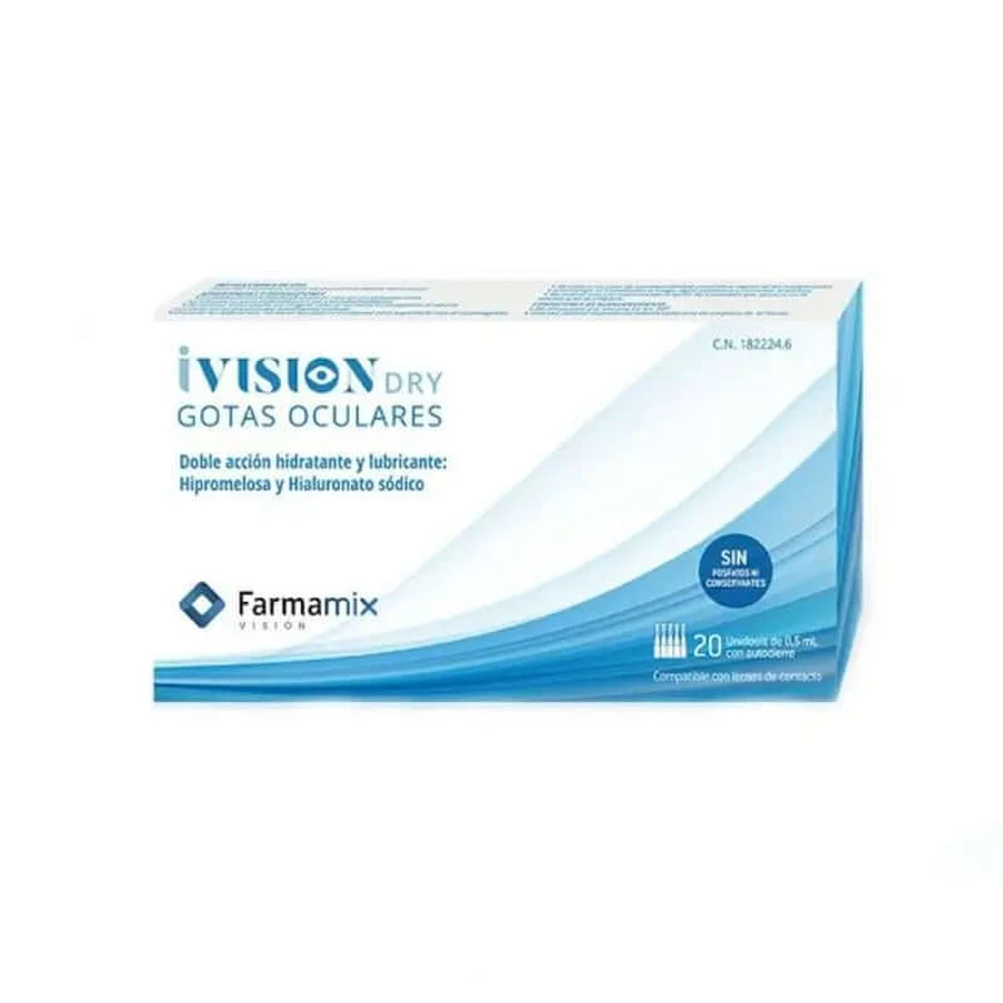 Ivision Trockene Augentropfen 20 Einzelportionen 0'5ml