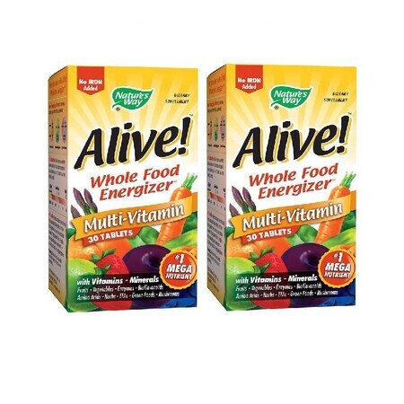 Pachet Alive, 2x30 tablete, Natures Way