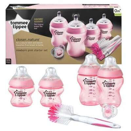 Pachet biberoane si accesorii fetite, +0luni, Tommee Tippee