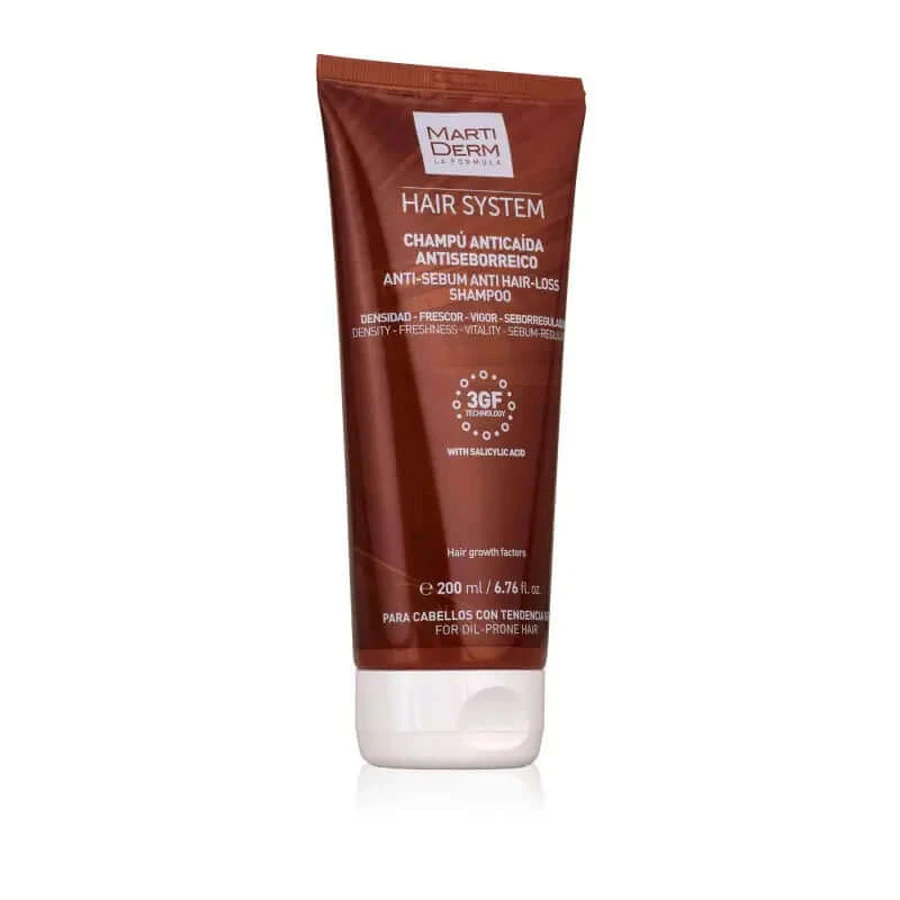 Martiderm Hair System 3GF Shampoo gegen Haarausfall für den häufigen Gebrauch, 200ml