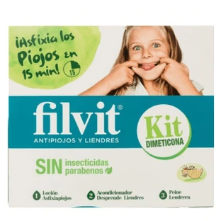 Filvit KIT Dimethicone Shampoo + Spülung 100 ml + Lotion 100 ml + Stylingkamm