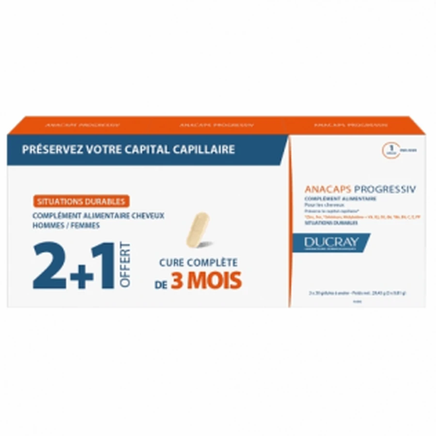 Ducray Triplo Anacaps Expert Chronic Hair & Nail Loss 90caps