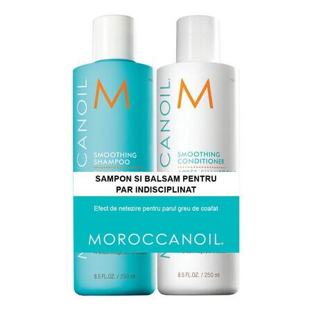 Pachet Sampon si Balsam pentru par indisciplinat, 250+250ml, Moroccanoil