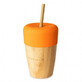 Bambusbecher, orange, 240 ml, Eco Rascals