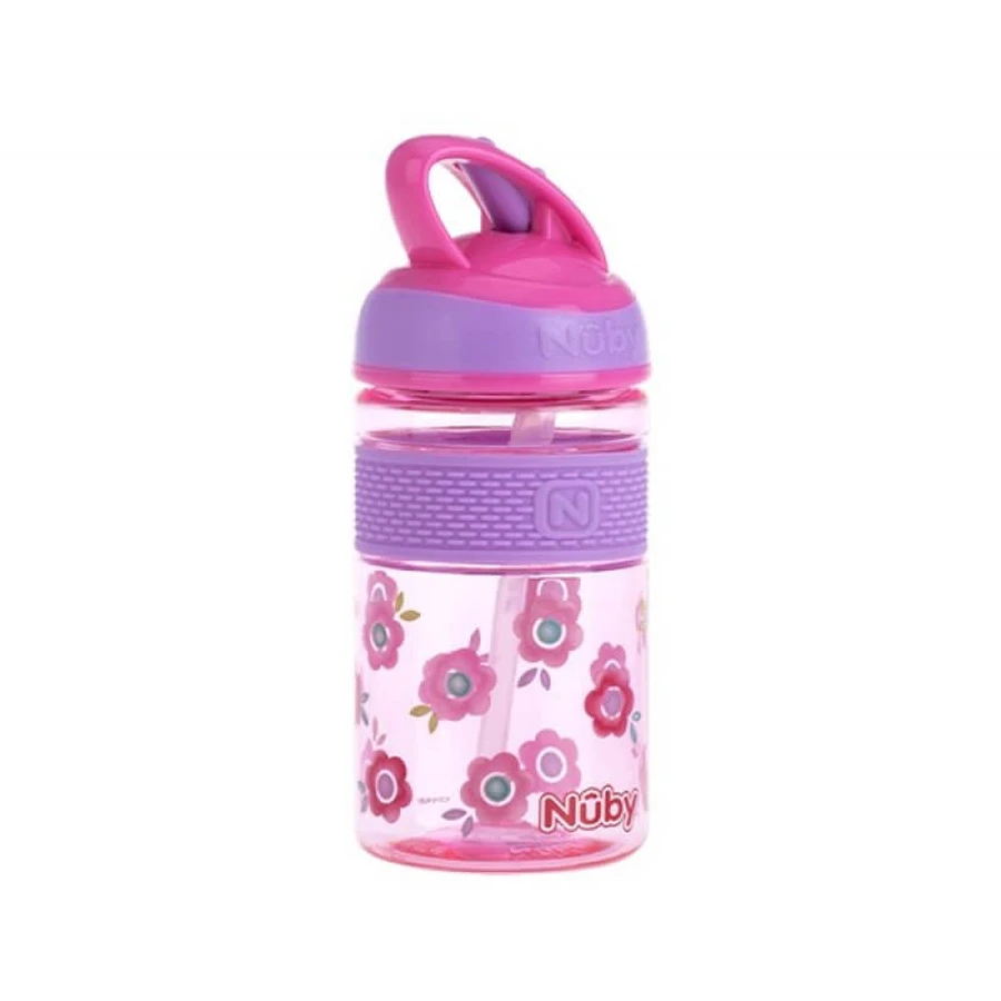 Nuby, Nuby, szklanka wykonana z tritanu z twardą nóżką i uchwytem, 360 ml, 3 lata+, Nuby: ceny i cechy