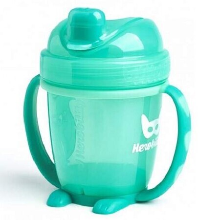 Pahar turquoise cu capac HeroSippy, 140 ml, Herobility