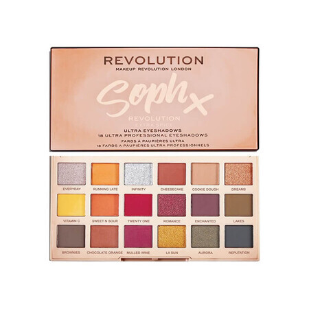 Paleta de farduri Makeup X Soph Extra Spice, 26.4 g, Revolution