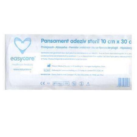 Pansament adeziv steril cu tampon absorbant, 10x30 cm, EasyCare