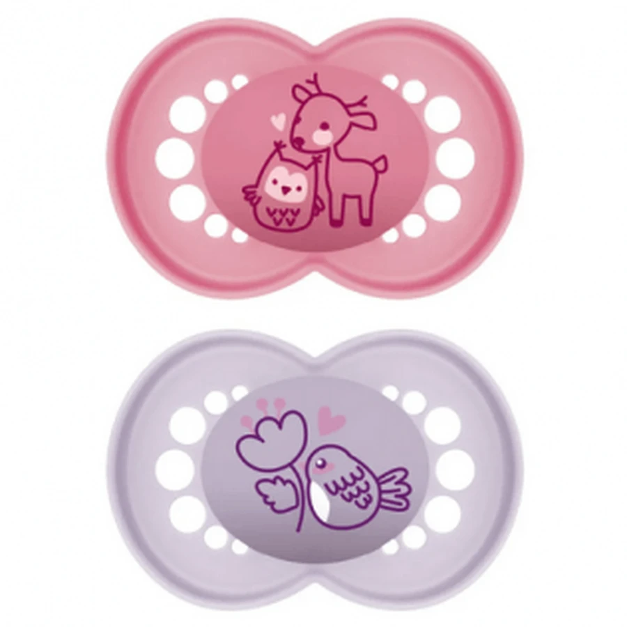 Ciuccio MAM Original +6 in silicone rosa/lilla 2u