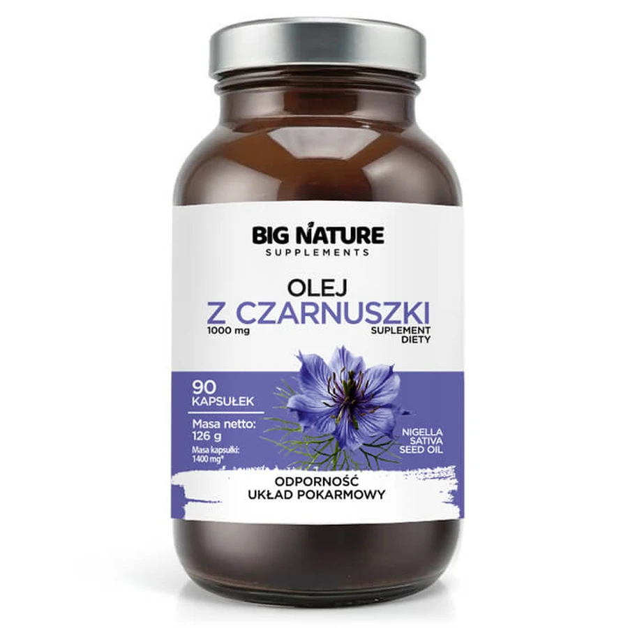 Big Nature Schwarzkümmelöl, 90 Kapseln