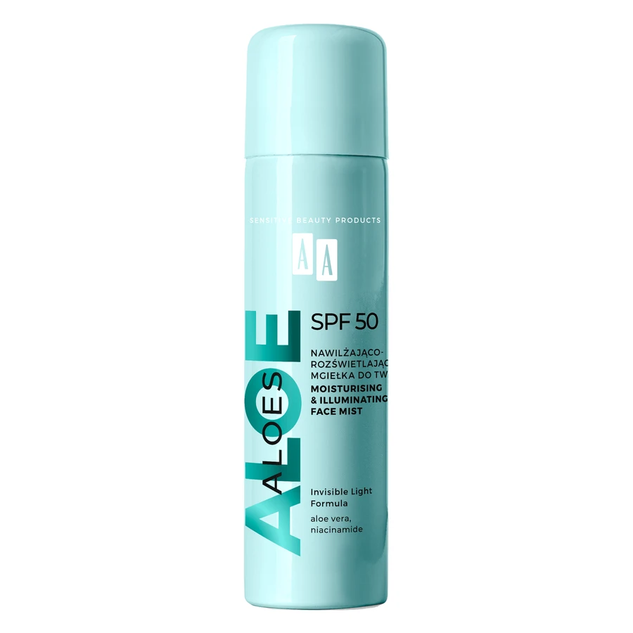 AA Aloe Vera, ceață hidratantă de protecție, SPF 50, 100 ml