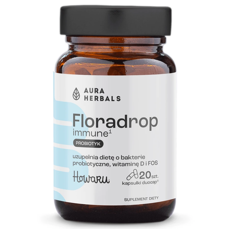 Aura Herbals Floradrop inmune, probiótico, 20 cápsulas