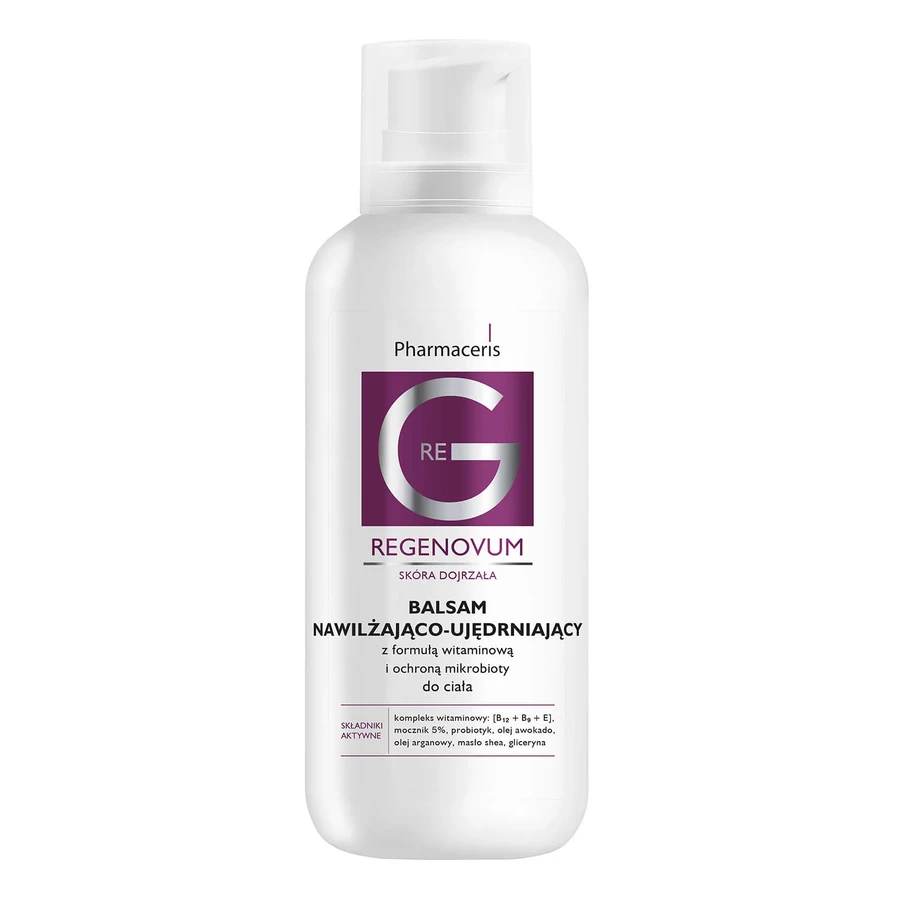 Pharmaceris G Regenovum, loción corporal hidratante y reafirmante con fórmula vitamínica, 400 ml