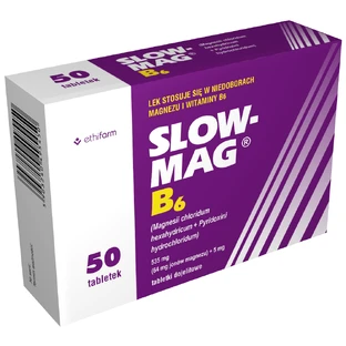 Slow-Mag B6, 64 mg + 5 mg, 50 enteral tablets