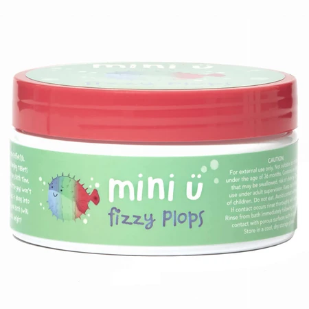 Mini U Fizzy Plops, bunte Badetabletten für Kinder, 40 x 3 g