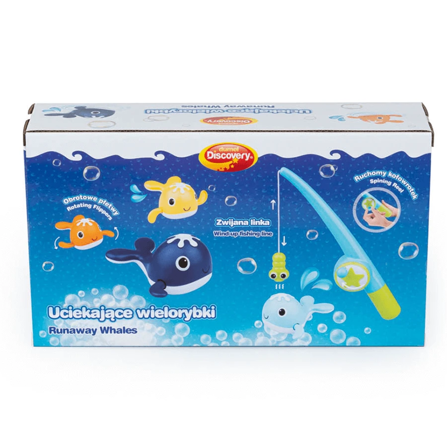 Dumel Discovery, badspeelgoed, Vluchtende walvissen, vanaf 18 maanden, 4 stuks