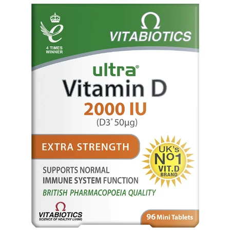 Vitabiotics Ultra Vitamin D3 2000 IU, 96 tablets