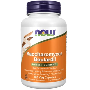 Now Foods Saccharomyces Boulardii 5 mld CFU, 120 kapsułek wegańskich