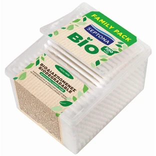 Septona Bio, biologisch abbaubare Wattestäbchen, 300 Stück