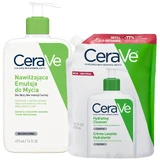 CeraVe set, hydraterende reinigingsemulsie, normale en droge huid, 473 ml + reserve, 473 ml