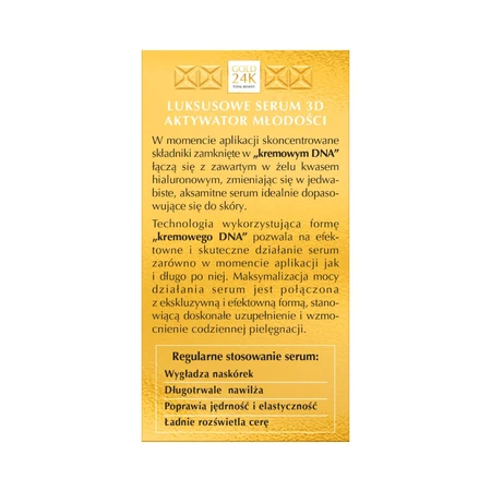 Dermika Luxury Gold 24K Youth Activator, 3D dag- en nachtserum, 60 g