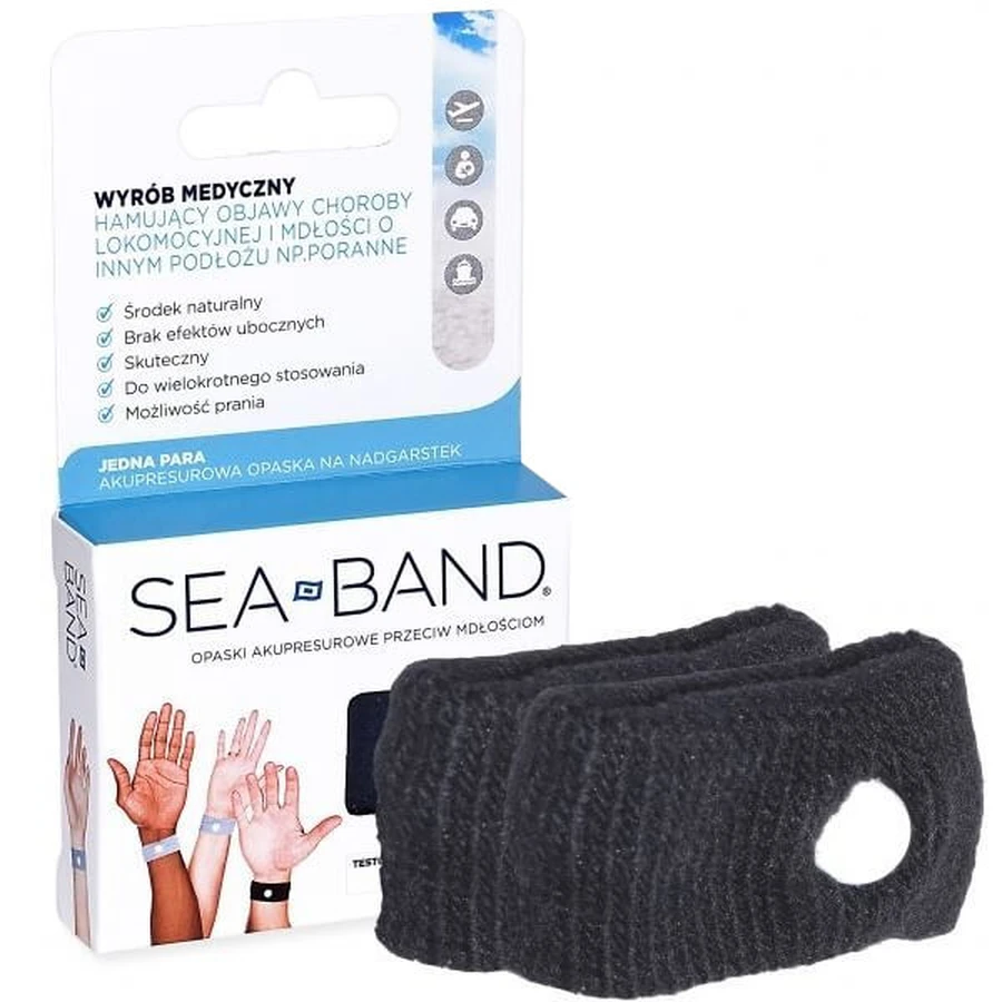 Sea-Band, acupressure bands against nausea, 2 pieces