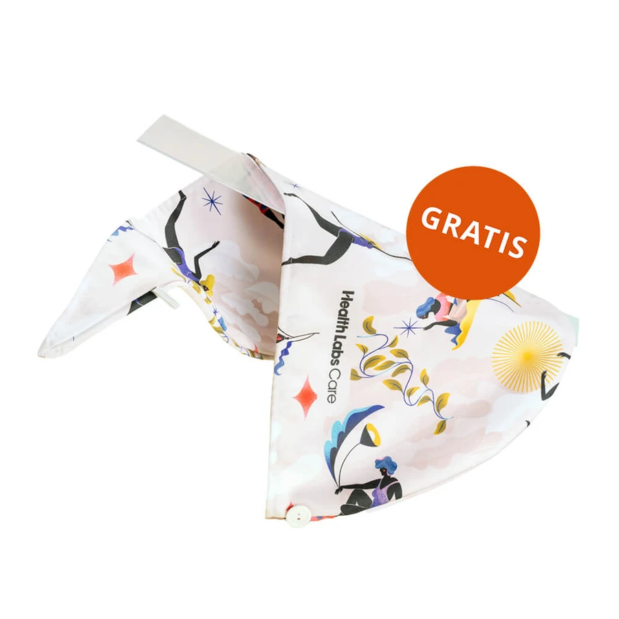 Kit Health Labs Balance On, tricocampoo idratante prebiotico, 250 ml + balsamo condizionante per lo stelo del capello, 200 ml + turbante per capelli in omaggio