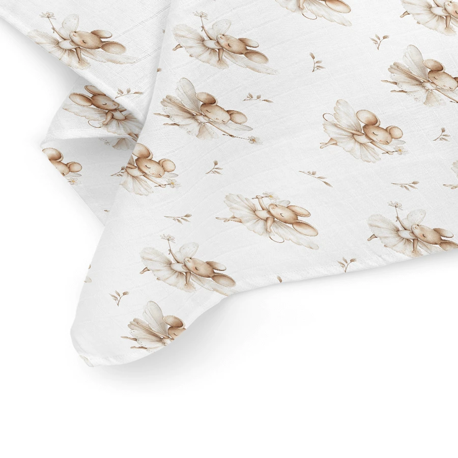 Bocioland, bamboo diaper, 40 x 40 cm, mice, 1 piece