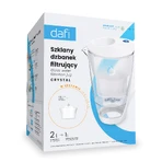 Dafi Crystal Led, glass filter pitcher, white, 2 l + Unimax filter, 1 piece